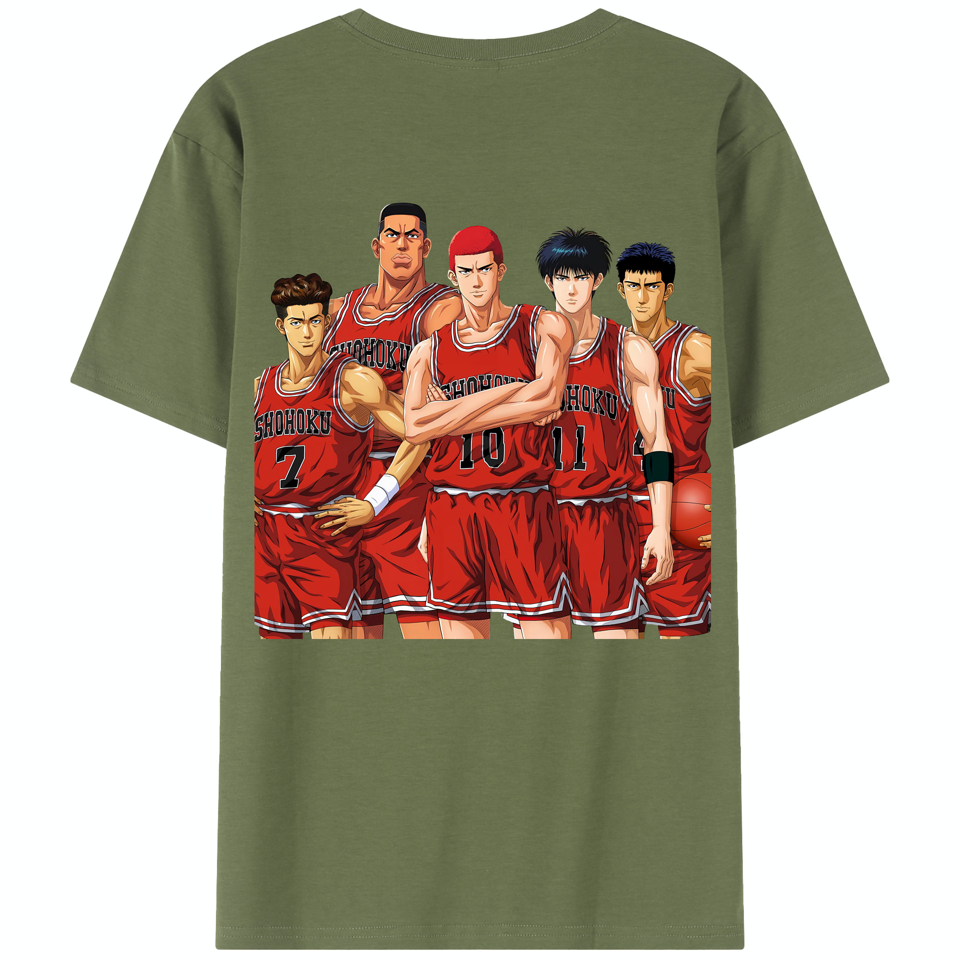 SLAM DUNK／スラムダンク 綿100％半袖Tシャツ（背面プリント）